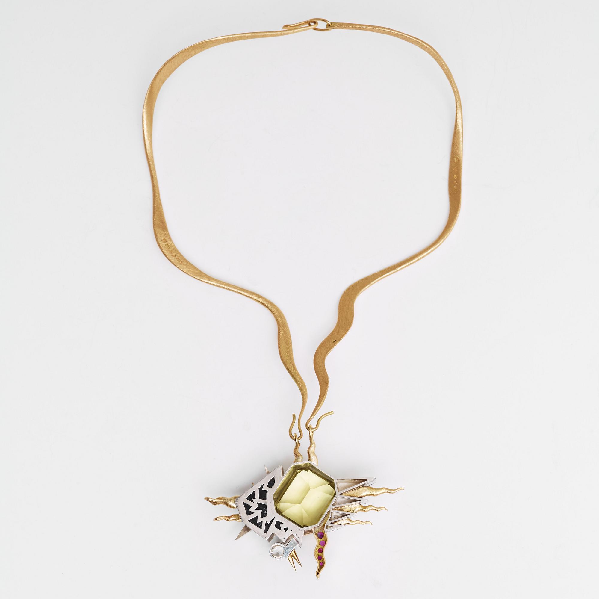 KRISTIAN NILSSON, hängsmycke, Stockholm 1976. 18 K.