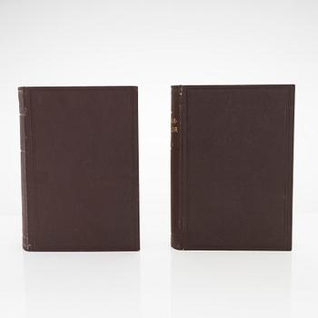 Bokverk, "Ättar-taflor", volym I-II, A-Ö,   Oskar Wasastjerna, Borgå 1879-1880.