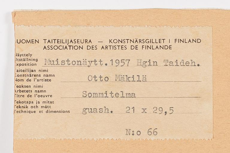 Otto Mäkilä, Sommitelma.