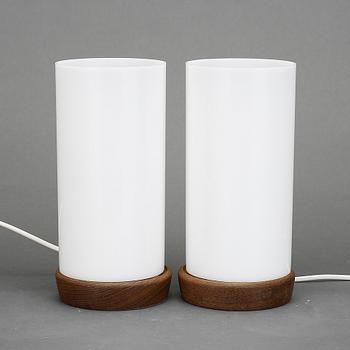 BORDSLAMPOR, ett par, Uno och Östen Kristiansson, Luxus, 1960-tal.