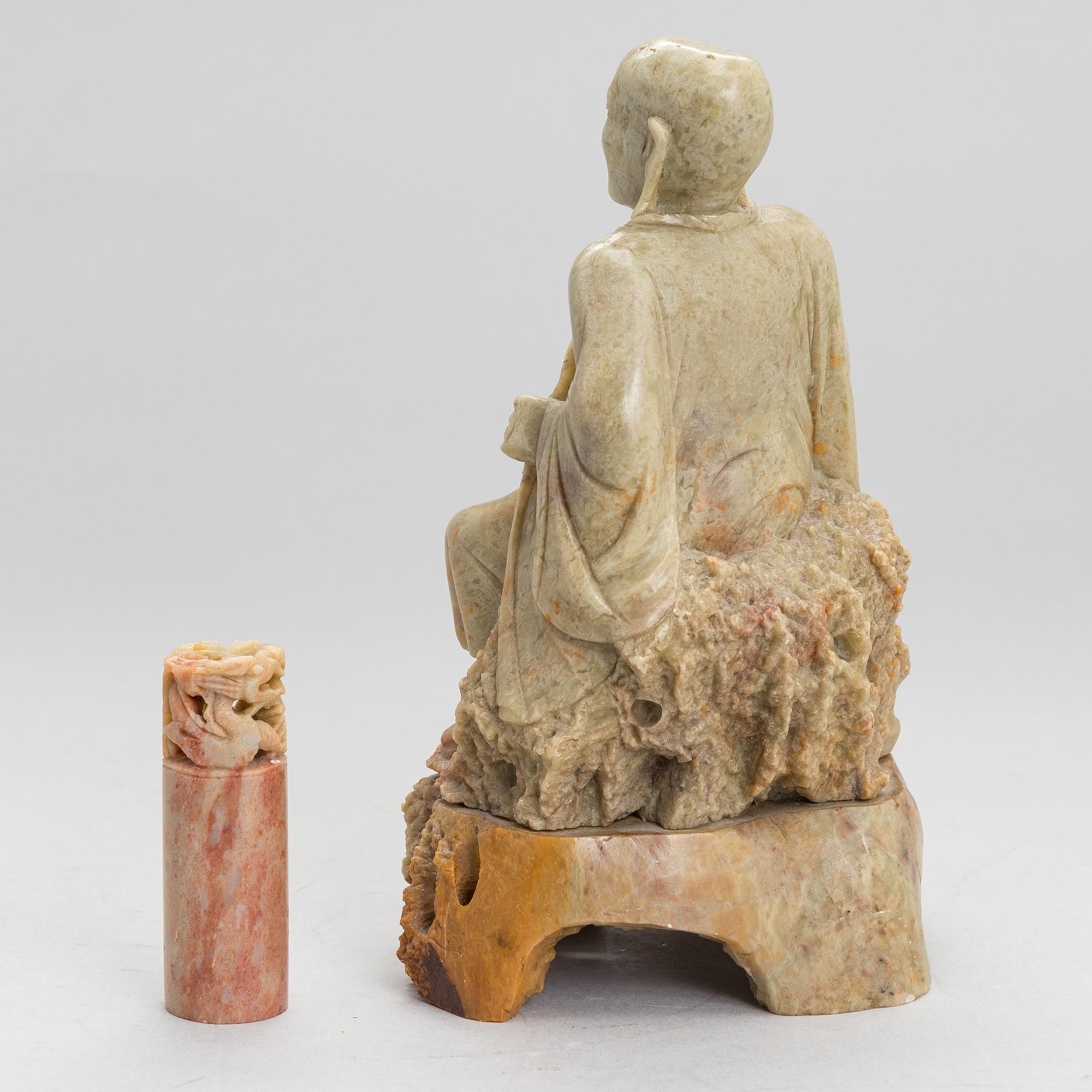 A 20th century Chinese soapstone sculpture.