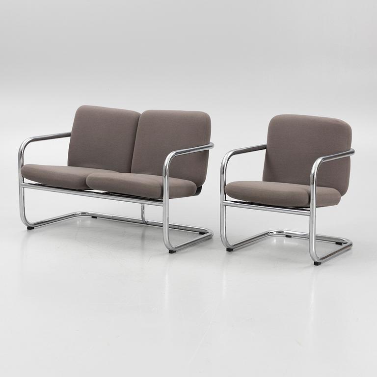 Börge Lindau & Bo Lindekrantz, an 'S70' sofa and armchair, Lammhults.