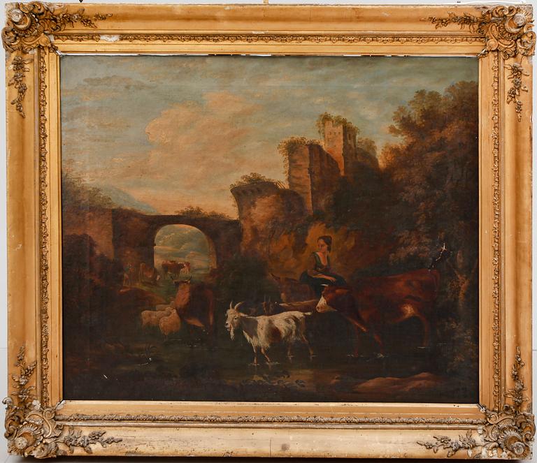 OKÄND KONSTNÄR, olja på duk, ej signerad, 1800-talets första hälft.