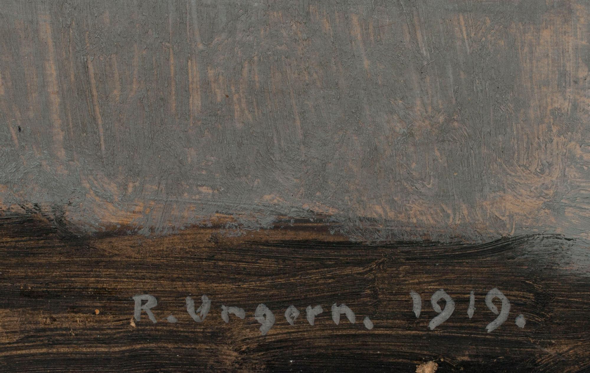 RAGNAR UNGERN, olja på skiva, signerad och daterad 1919.