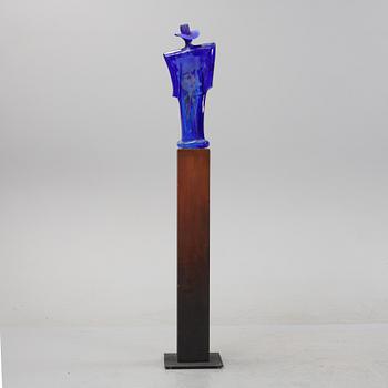 Kjell Engman, skulptur, unik, signerad. Kosta Boda.