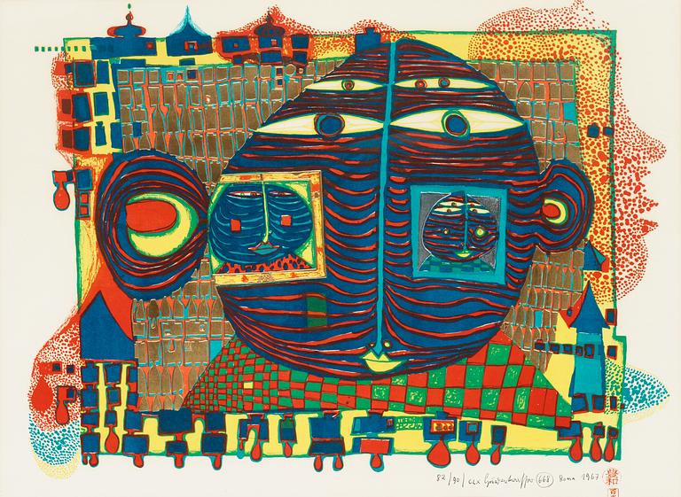 Friedensreich Hundertwasser, "Good-bye from Africa".