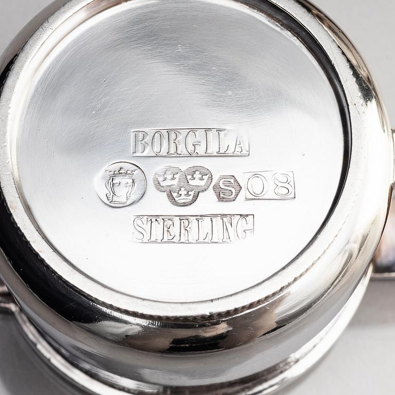 Atelier Borgila, a sterling silver coffee set, 4 pieces, Stockholm 1939 and 1940.