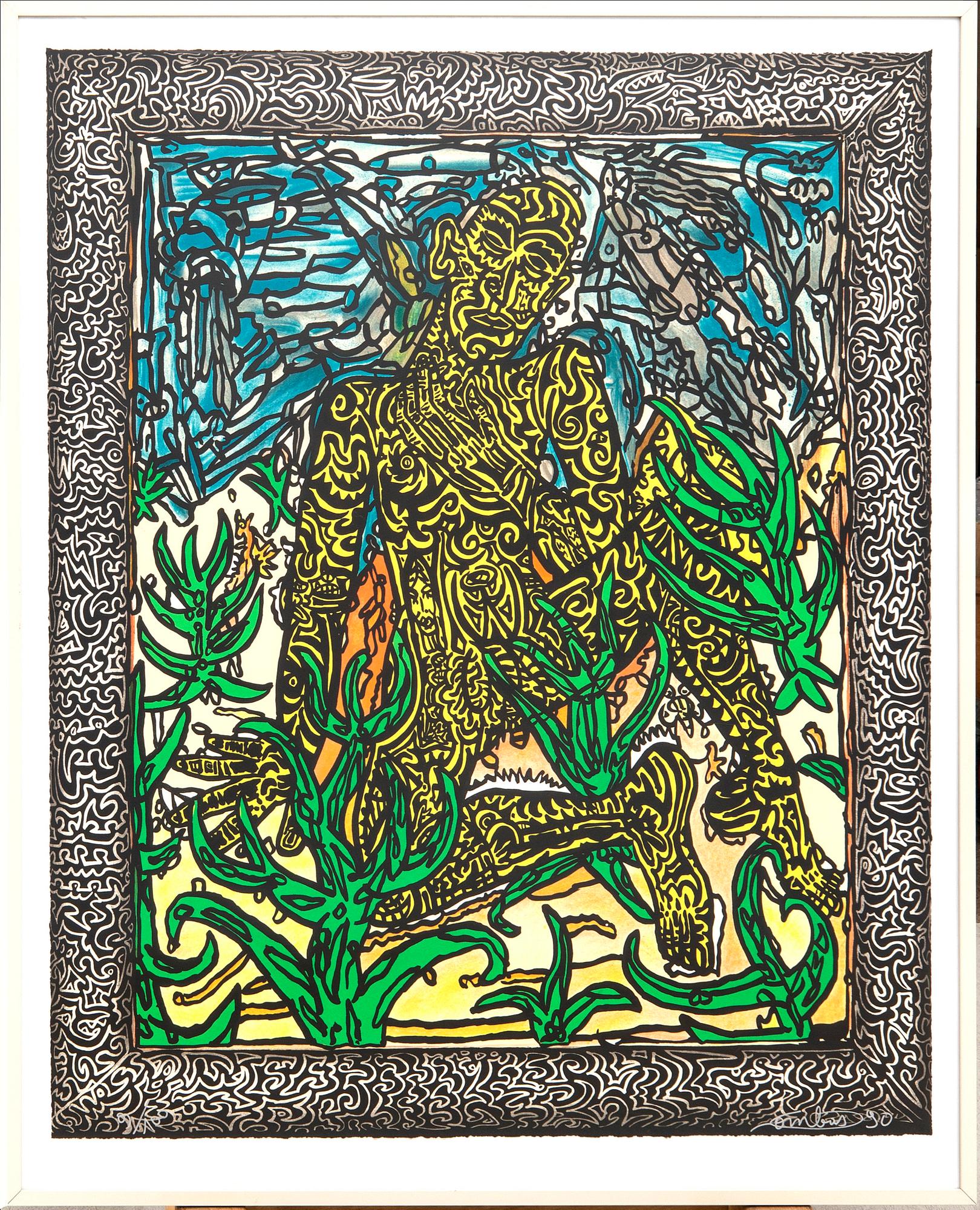 Robert Combas, lithograph signed and numbered 9/100.