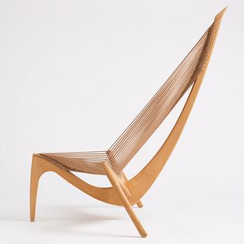 Jørgen Høvelskov, an ash 'Harp Chair', Denmark, post 1963.