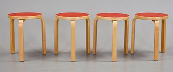 PALLAR, 4 st, modell "60", Alvar Aalto, Artek.