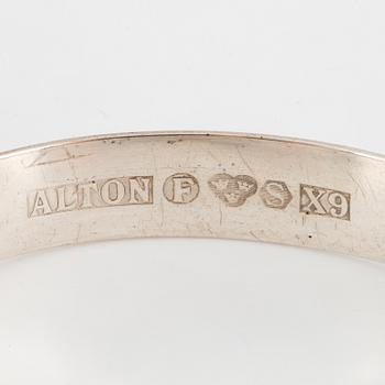 ALTON, Bangle, silver with synthetic white spinel. Falköping 1972.