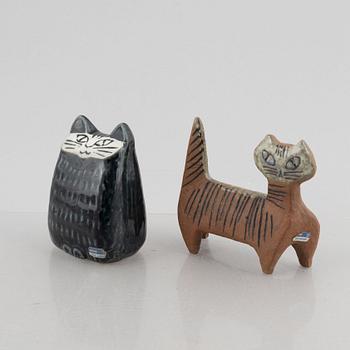 Lisa Larson, figuriner, 2 st, bl.a. "Liten katt", specialutgåva, Gustavsberg.