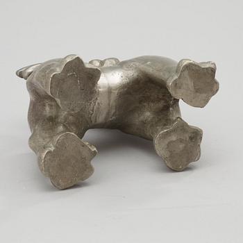 An Anna Petrus pewter bottle in the shape of a lion, Herman Bergman, Stockholm 1923-25.