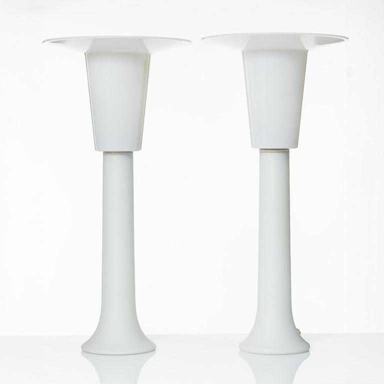 Uno & Östen Kristiansson, a pair of table lamps, Luxus, Vittsjö, 1960s/70s.