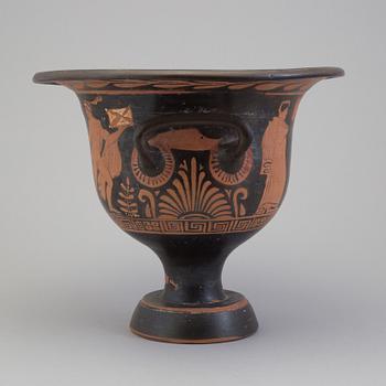 An Apulian red figure bell krater, ca 4th century B.C.