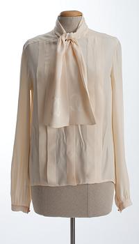 A Chanel silk blouse.