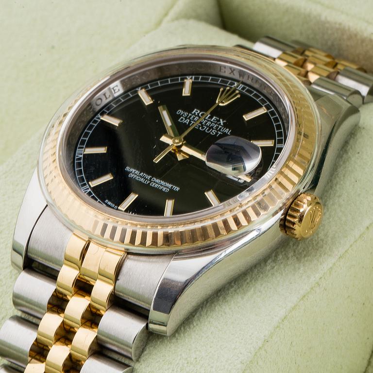 ROLEX, Oyster Perpetual, Datejust, Chronometer, wristwatch, 36 mm.