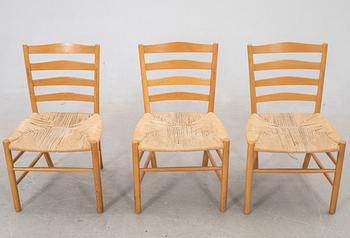 Kaare Klint, chairs, 6 pcs, "Kirkestolen", Denmark, second half of the 20th century.