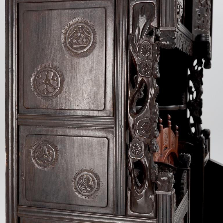 A Japanese wooden cabinet, first part of the 20th century.