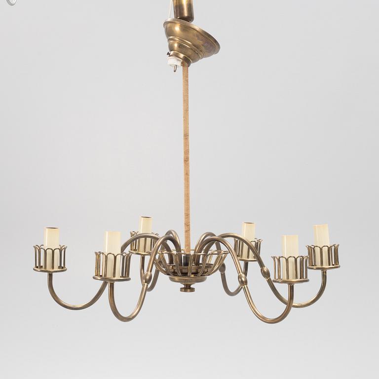 A Danish mid 20th century ceiling lamp, Lyfa.