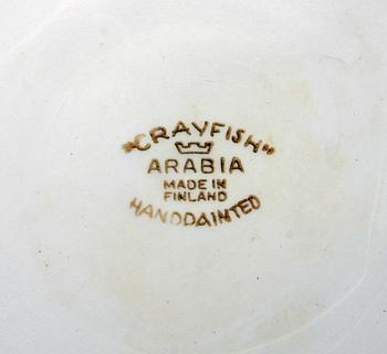 TALLRIKAR, 12 st, flintgods, "Crayfish", Arabia.