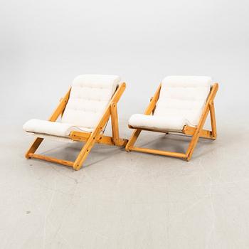 A pair of "Kon-Tiki" easy chairs by Gillis Lundgren for IKEA 1970's.