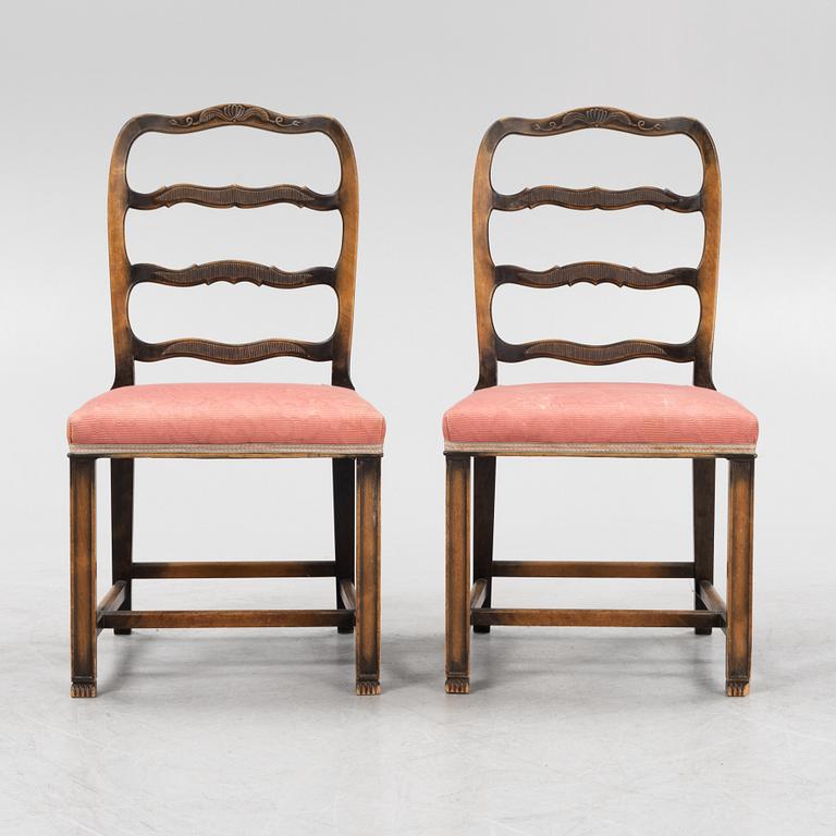 Axel Einar Hjorth, a pair of stained birch 'Sune' chairs, Nordiska Kompaniet, 1928.
