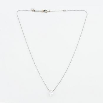 Chopard collier 18K vitguld med en markisslipad diamant ca 1.00 ct ca D/E vvs.