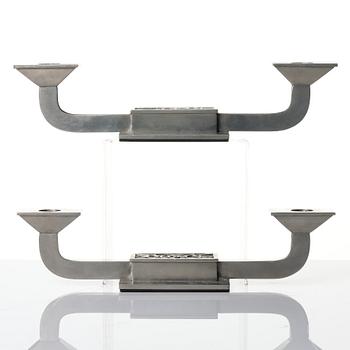 Guldsmedsaktiebolaget (GAB), a pair of candelabra model 117B/1, Stockholm, 1930s.
