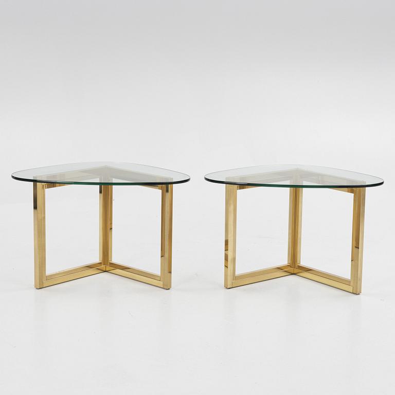 A pair of custom-made sidetables, circa 1990.