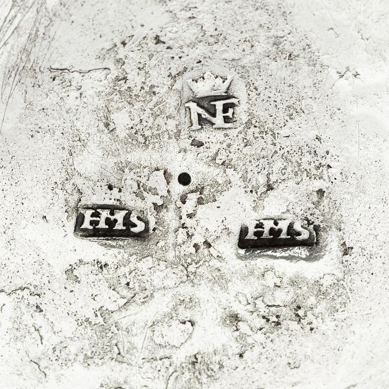 Hans Morten Svane, bägare, silver, Naestved, Danmark (verksam 1750-1772). Rokoko.