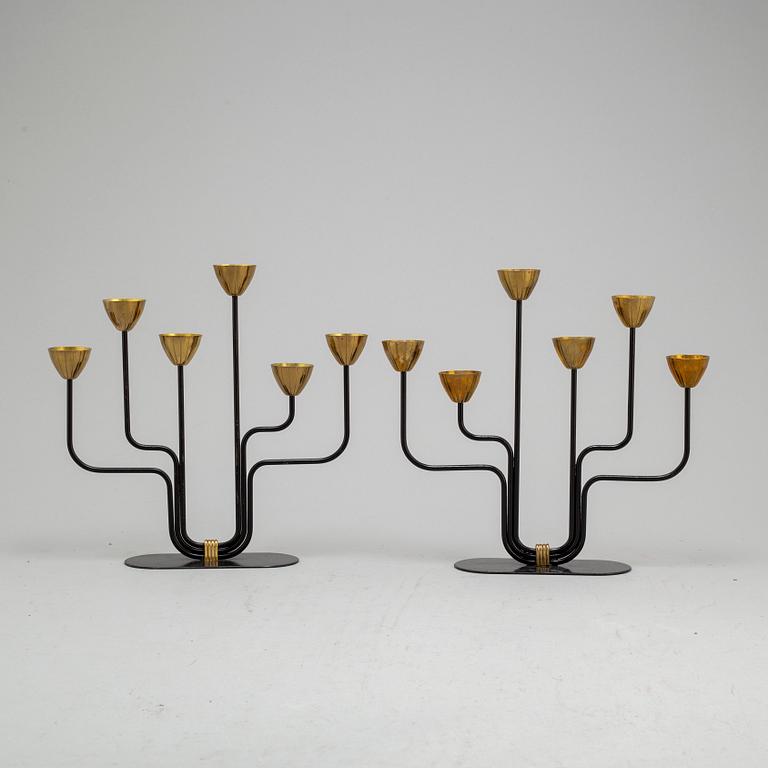 A set of four candelabras by GUNNAR ANDER, Ystad metall, 1950's.