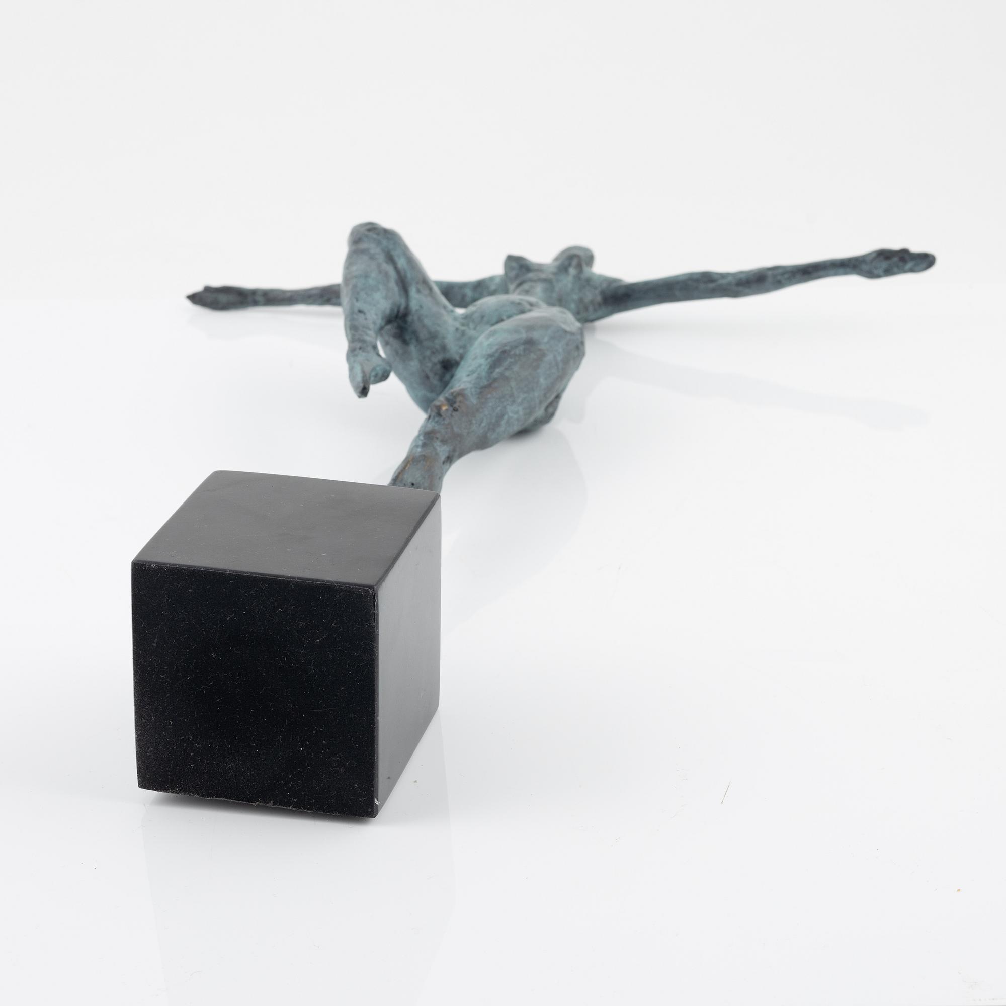 Max Milo, sculpture, signed, foundry mark. Bronze, total height 52 cm.