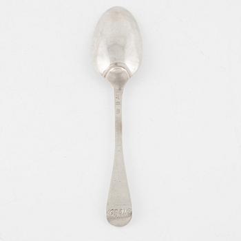 Petter Erson Lund (1713-49), a silver spoon, Stockholm, Sweden, 1733.
