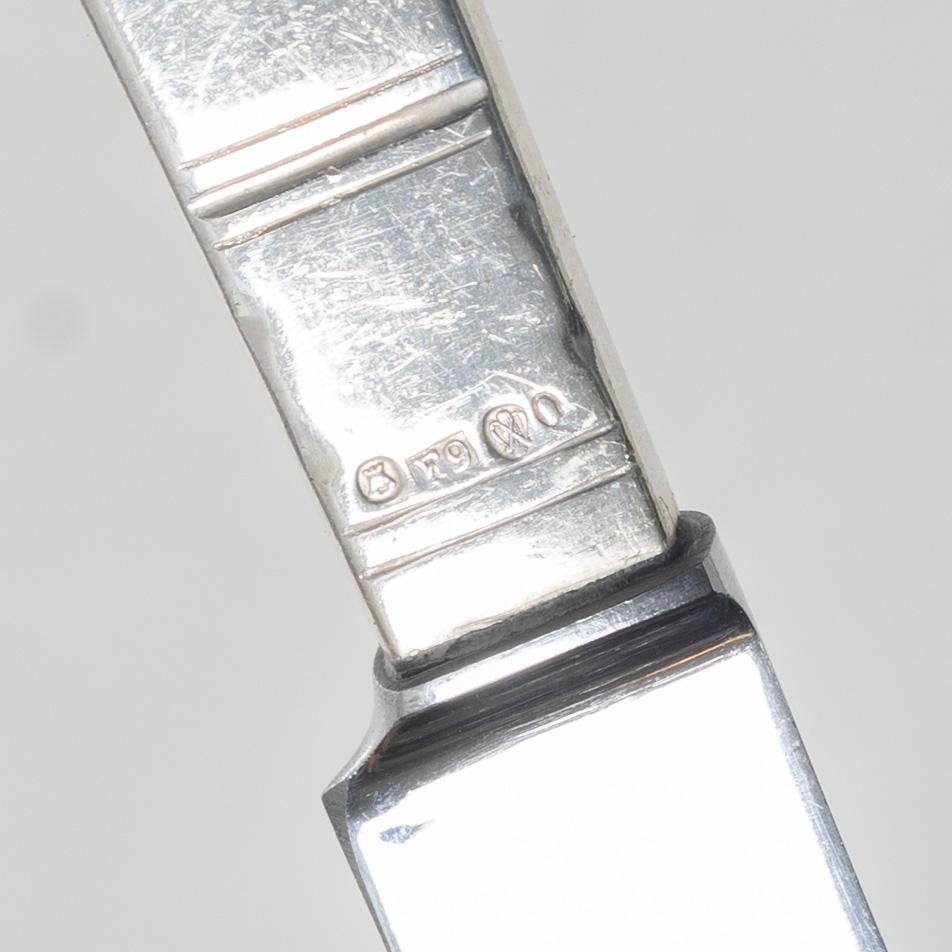 Jacob Ängman, A swedish silver cutlery set, 'Rosenholm', GAB, Stockholm (63 pieces).