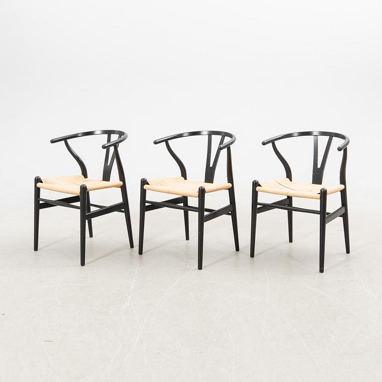Hans J. Wegner, stolar, 6 st, "Y-stolen" modell CH-24, Carl Hansen & Søn, Danmark. 2000-tal.