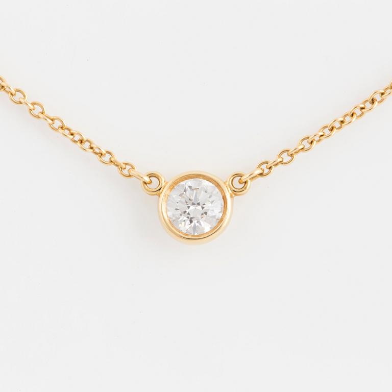 TIFFANY & CO, Elsa Peretti, Collier 'Diamonds by the Yard' med briljantslipad diamant 0.23 ct.