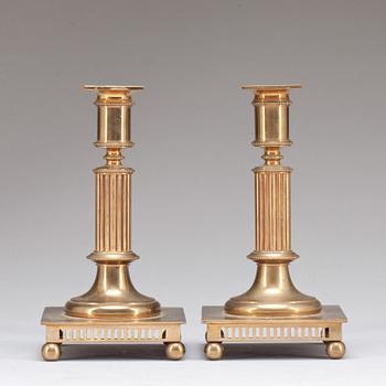 LJUSSTAKAR, ett par, mässing, Gusums bruk, nr 38.