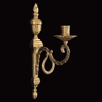 A pair of brass wall candle sticks from Ikea, 1990s.