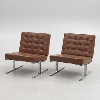 Karl Erik Ekselius, armchairs, a pair, "F60", for JOC möbler, Vetlanda, 1970s.