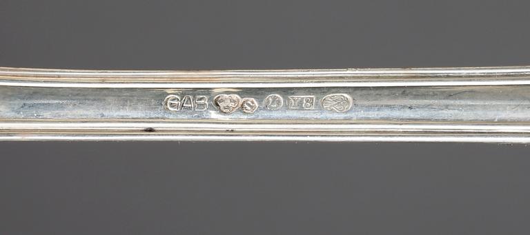 BESTICKSUPPSÄTTNING, 91 delar, silver, GAB, bl a 1975. Tot ca 3800 g.