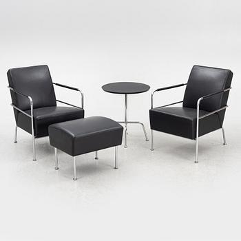 Gunilla Allard, fåtöljer, ett par samt en fotpall och ett bord, "Cinema", Lammhults.