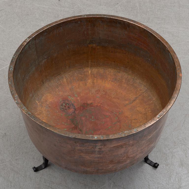 A large copper vessle, early 20th Century.