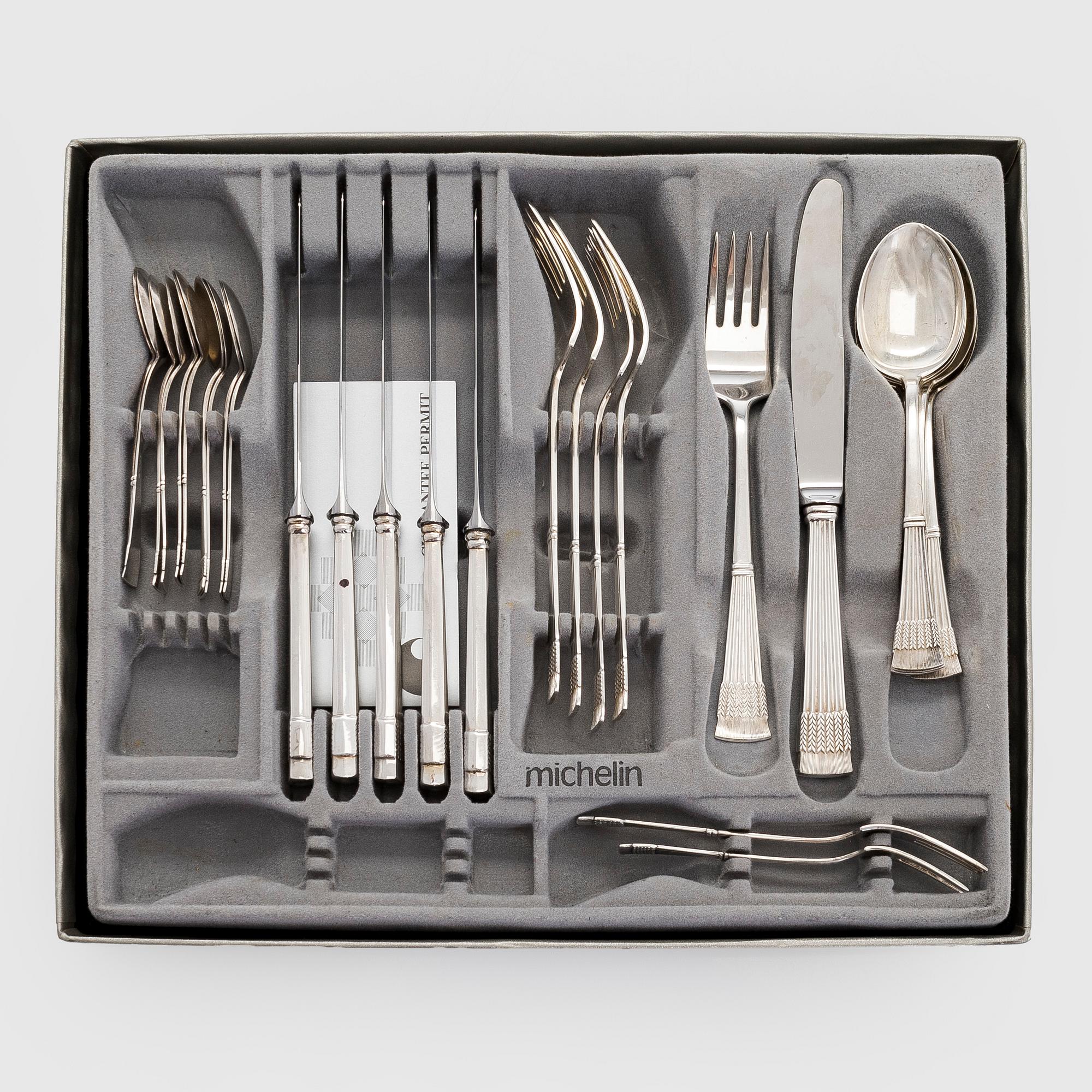 A 29-piece set of 'Tähkä' silver cutlery, Finnish hallmarks.