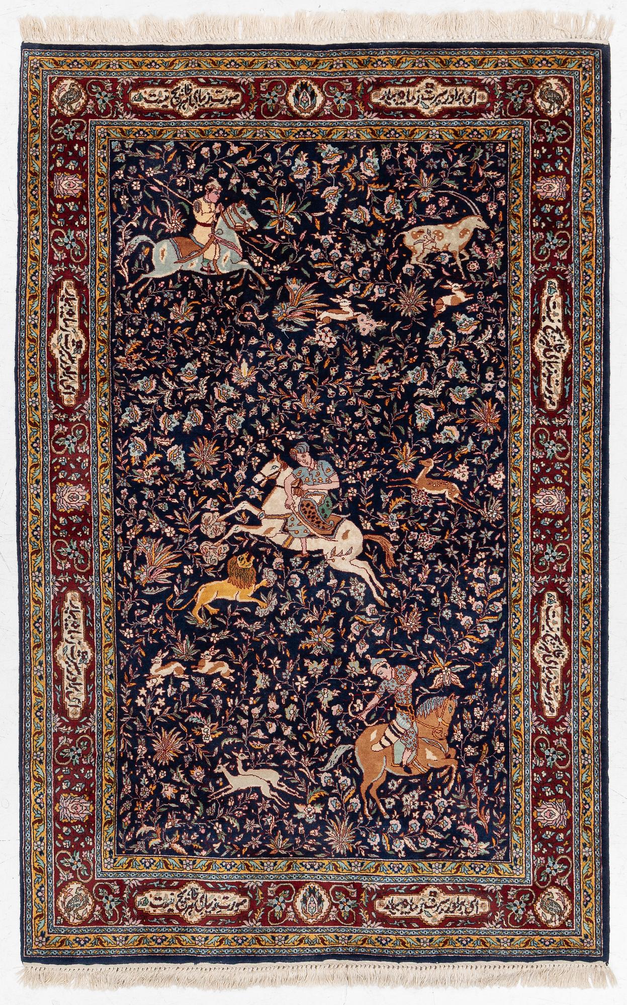 Rug, Ghom 215 x 138 cm.