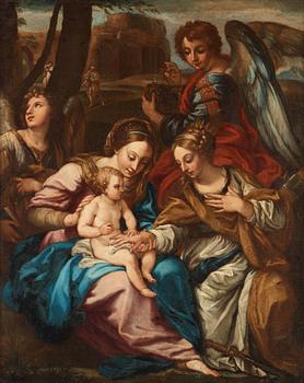 481. NORTH ITALIAN SCHOOL, 17th century, The mystical marriage of Saint Catherine.