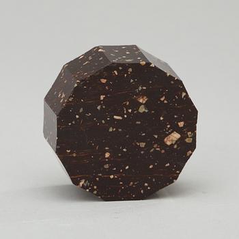 A Swedish Empire 19th century porphyry salt.