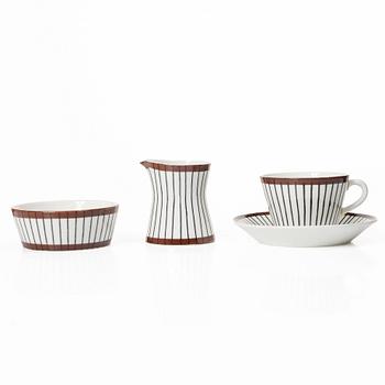 Stig Lindberg, Coffee service, 16 pieces, porcelain, “Spisa Ribb”, Gustavsberg.