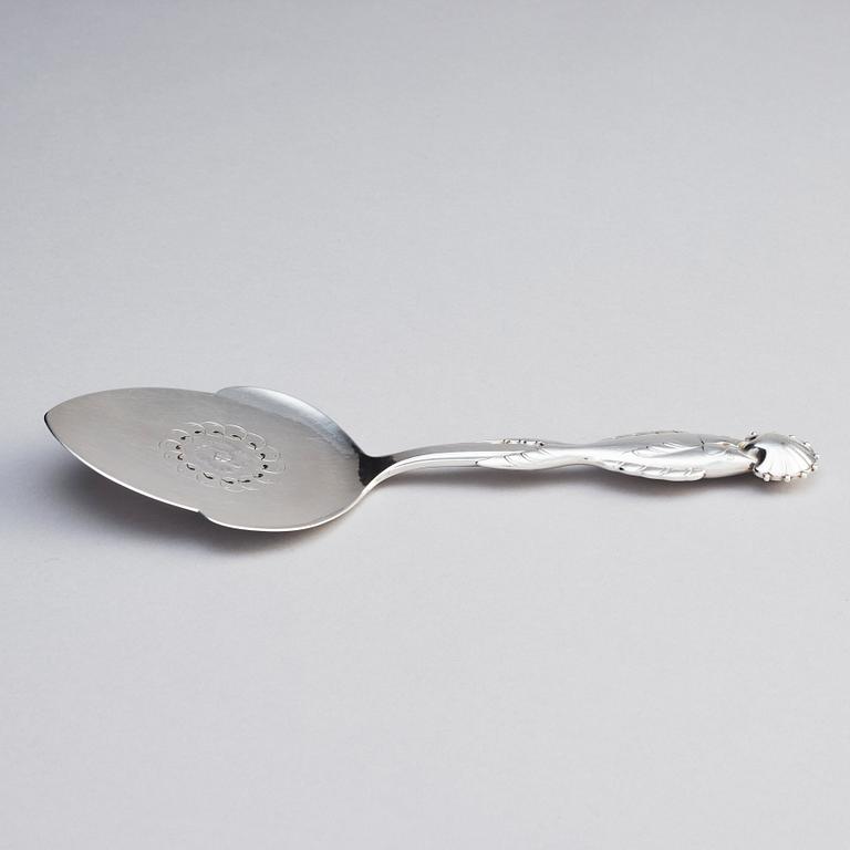 Georg Jensen, serveringsbestick för fisk, ett par, design nr 55, Jensen & Wendel, Köpenhamn 1945-54, sterling.