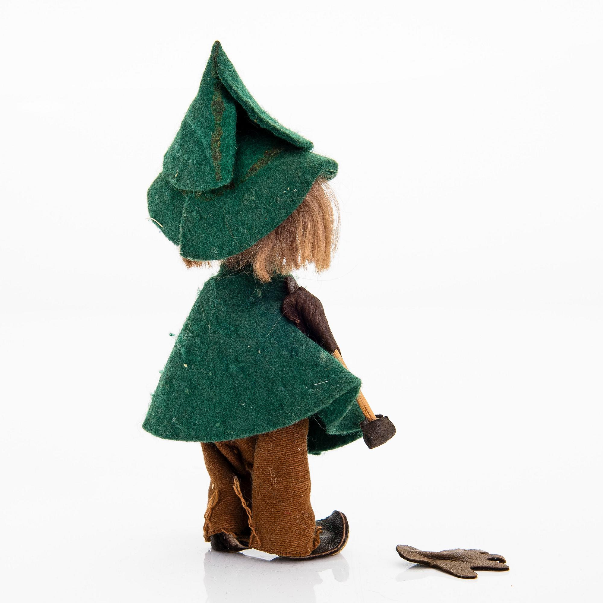 Atelier Fauni, a 'Snufkin' Moomin figurine, Finland, 1950s/60s.